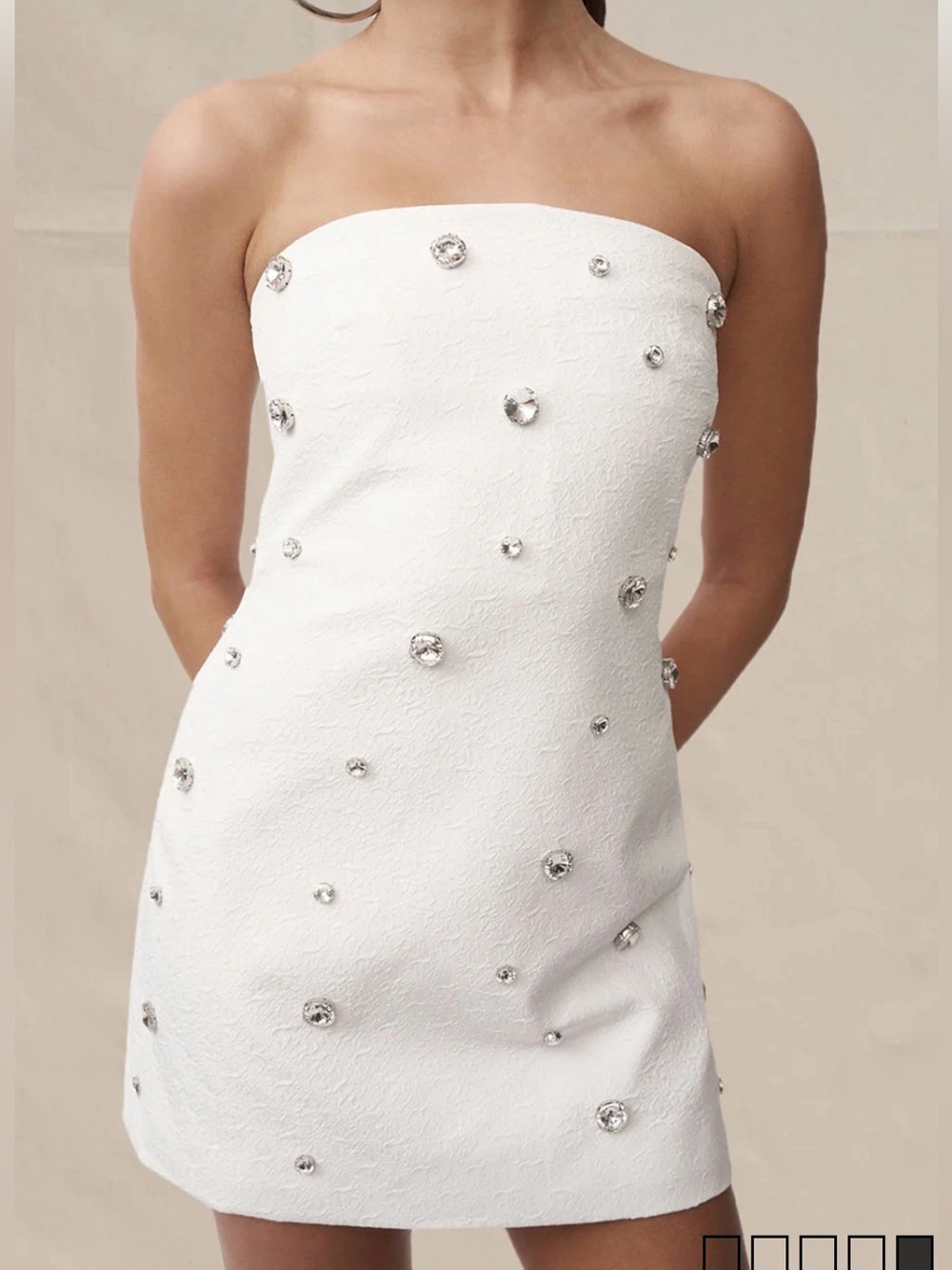 By Johnny GRACE CONFETTI STRAPLESS MINI DRESS
